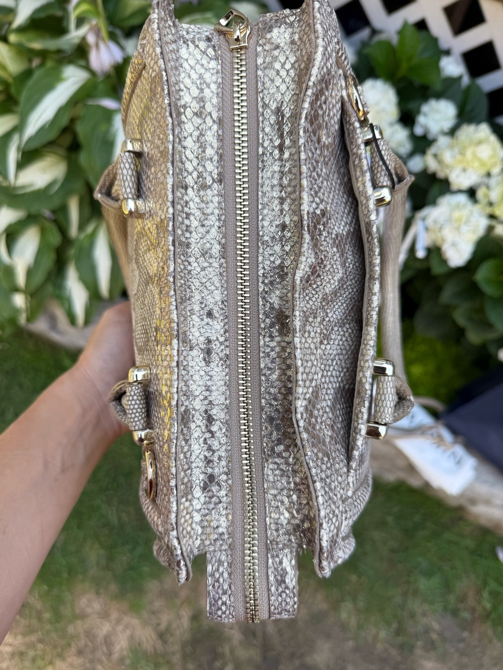 Brahmin Authentic Arden Blissful Gold Satchel Snake Crossbody Limited Edition - Picture 5 of 7
